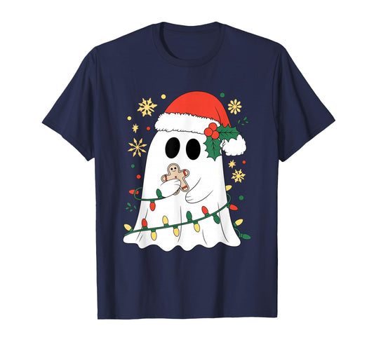 Ghost Christmas Santa Spooky Christmas T-Shirt