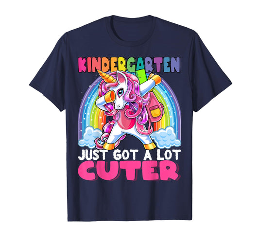 Kindergarten Got Cuter Dabbing Unicorn Back to School Girls T-Shirt