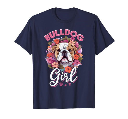 British English Bulldog lover - Bulldog Girl T-Shirt
