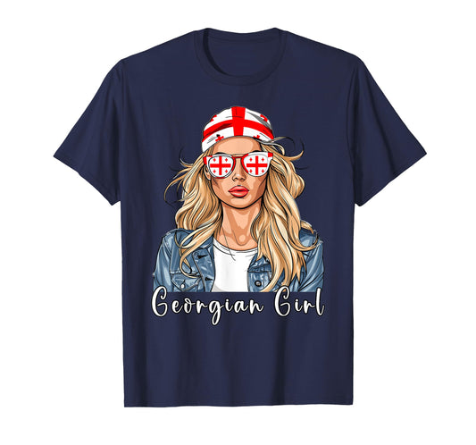 Georgian Flag Souvenirs Woman Girl Products Georgia T-Shirt