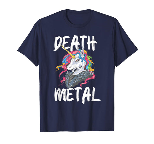 Unicorn Death Metal Rocker Go To Hell Funny Gift T-Shirt