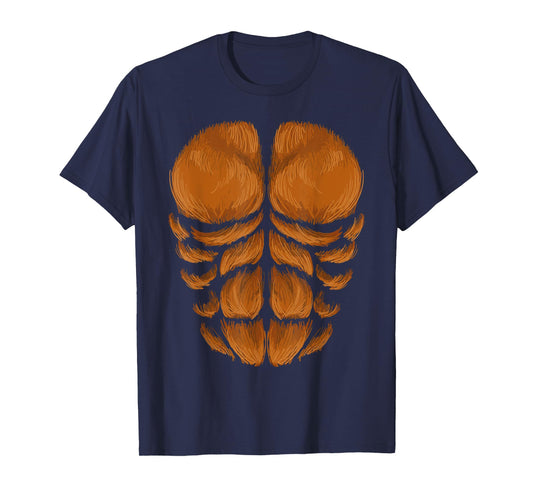 Bigfoot Chest Halloween Costume Hairy Monkey Sasquatch T-Shirt