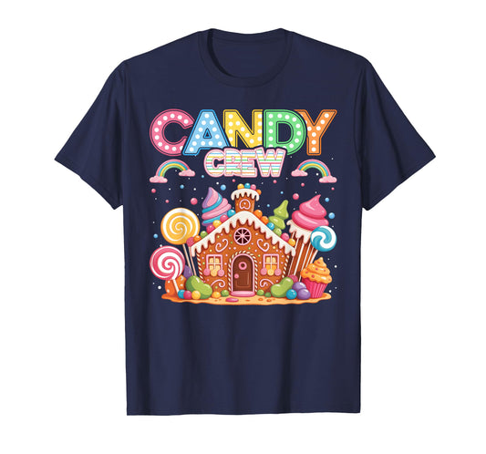 Merry Christmas Candy Crew Squad Matching Xmas Boy Girl Kid T-Shirt
