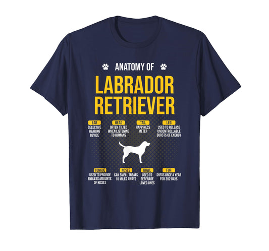 Anatomy Of Labrador Retriever Dog Lover T-Shirt