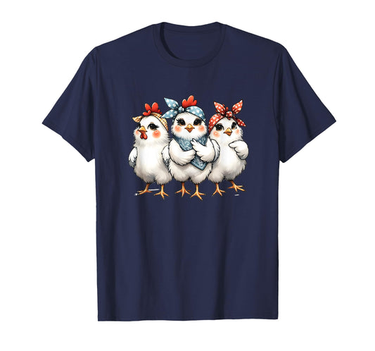 Chicks With Bandanas For Kids Girls Women T-Shirt