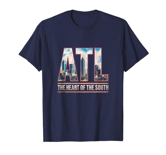 Atlanta ATL City Skyline Modern Art The Heart Of The South T-Shirt