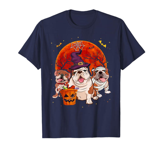 Funny English Bulldog Halloween Costume Dog Lover Gift T-Shirt