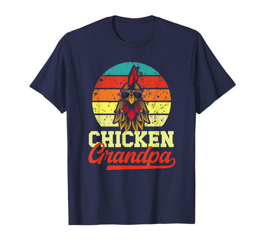 Chicken Grandpa Retro Chicken Owner Chicken Farmer T-Shirt