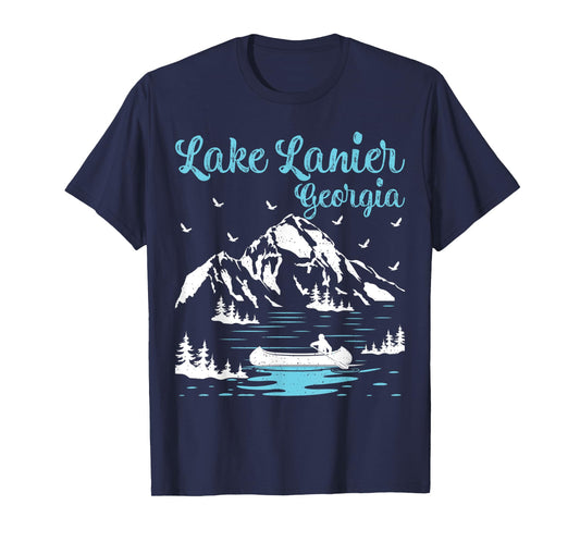 Summer Vacation Retro Georgia Lake Lanier T-Shirt for Men Women Kids
