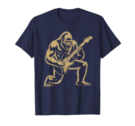 Bigfoot Rock Tongue UFO Selfie Sasquatch Rocker Boy Men Kids T-Shirt