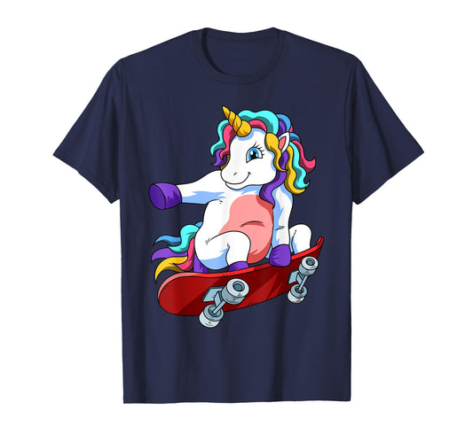 Skateboard Unicorn Lover Skateboarder Skateboarding Skate T-Shirt