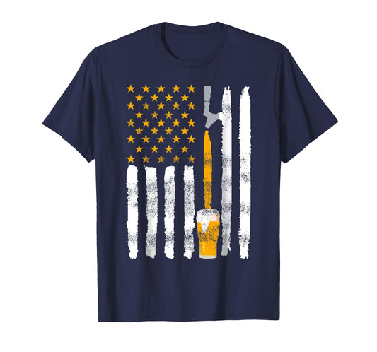 American Beer on Tap Flag T Shirt for Men and Women T-Shirt