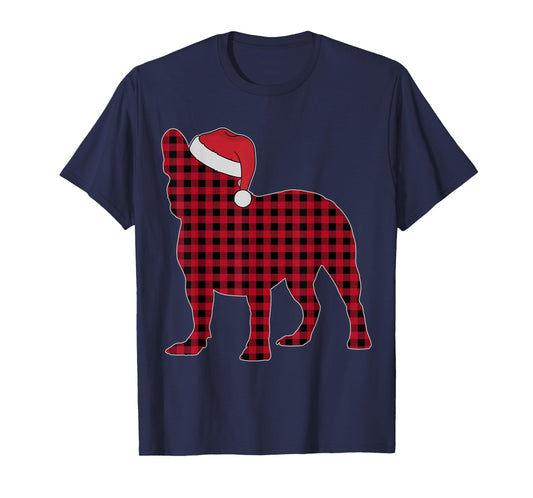 Red Plaid French Bulldog Buffalo Matching Family Dad Mom T-Shirt