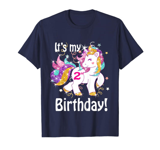 Its My 2nd Birthday Unicorn Outfits for toddler girls gift T-Shirt