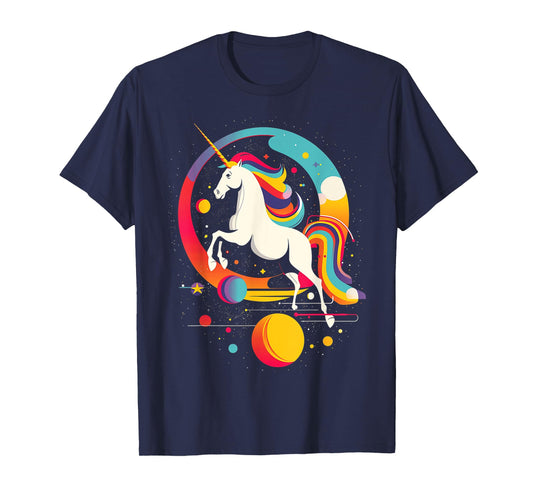 Unicorn Geometric Animal Art Colorful Graphic Unicorn T-Shirt
