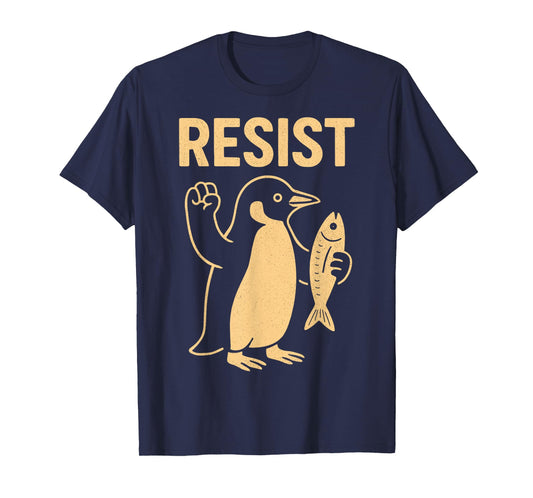 Penguin Resist Penguins Protest Against Tariffs T-Shirt