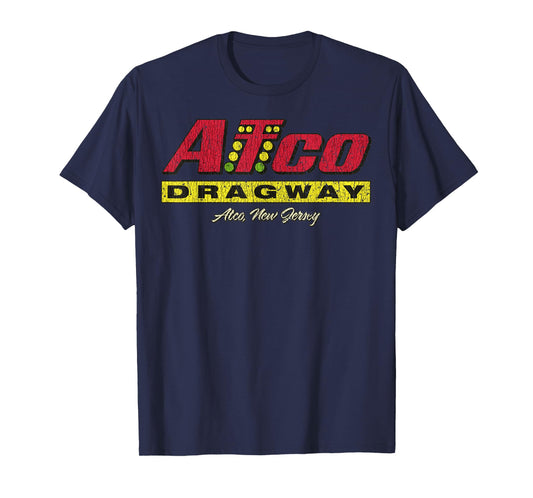 Vintage Drag Racing Retro Christmas Tree Dragway Xmas T-Shirt