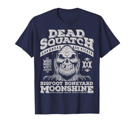Dead Squatch Big Foot Boneyard Moonshine Halloween T-Shirt