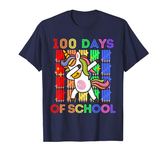 100 Days Of School Shirt Unicorn 100 Days Smarter 100th Day T-Shirt