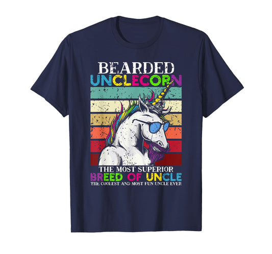 Bearded Unclecorn Uncle Unicorn Men Funny T-Shirt