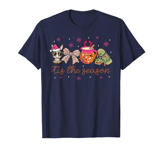 Tis The Season Tamales Mexican Coquette Bow Cafe De Olla T-Shirt