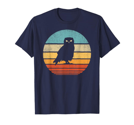 Owl Retro Vintage 60s 70s Sunset Bird T-Shirt