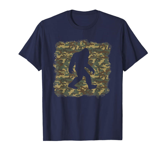 Camouflage Bigfoot Sasquatch Camo Army Pattern Big Foot Tee T-Shirt