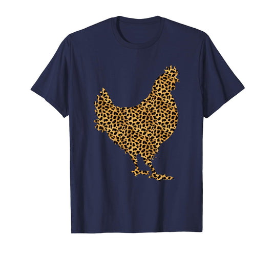 Chicken Leopard Print Hen Fowl Animal Lover Women Gift T-Shirt