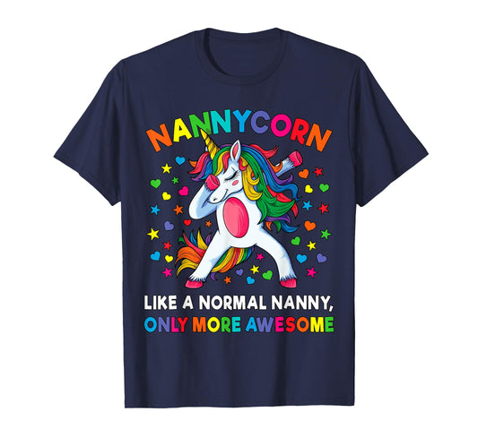 Nannycorn Like A Nanny Only Awesome Dabbing Unicorn Women T-Shirt