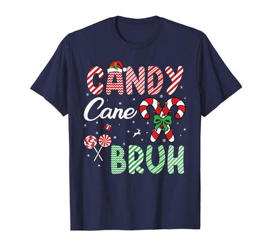 Candy Cane Bruh Funny Christmas Holiday Boys Toddlers kids T-Shirt