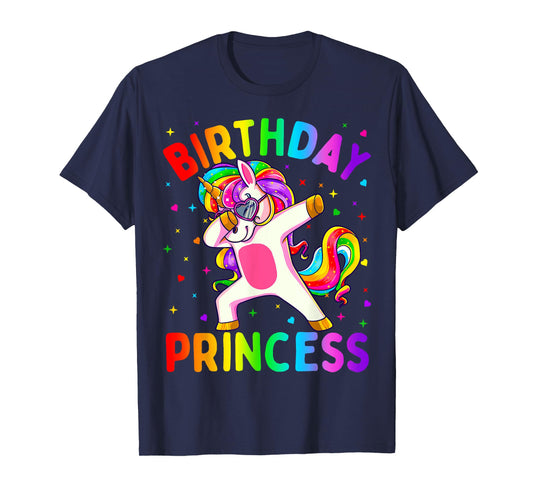 Birthday Princess Girl Dabbing Unicorn Girls T-Shirt