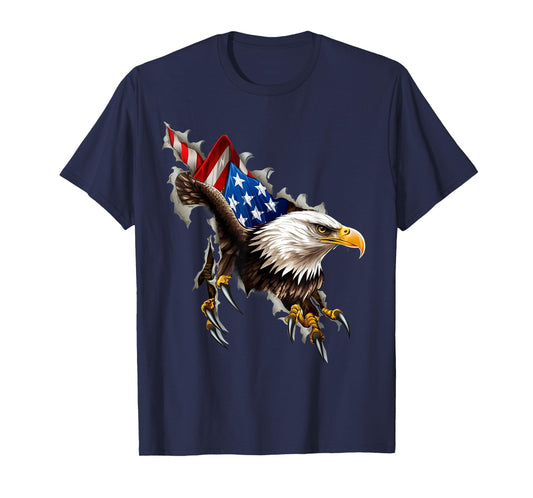 Eagle Flag American USA Patriotic 4th of July Bald Eagle T-Shirt