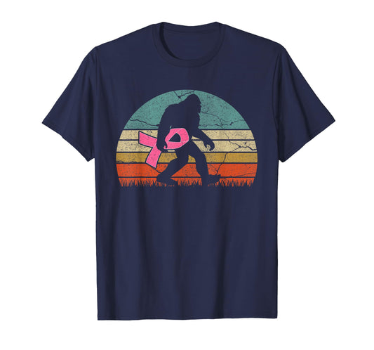 breast cancer survivor Vintage Bigfoot women womens T-Shirt