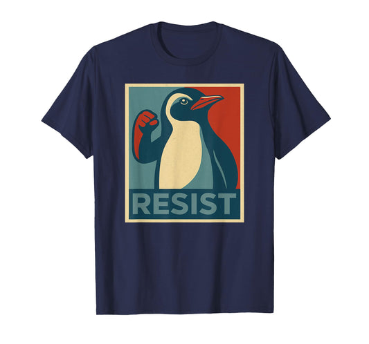 Funny Graphic Penguin Against Tariffs Penguins Resist T-Shirt