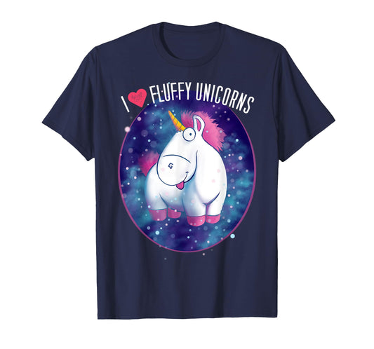 Despicable Me Minions I Love Fluffy Unicorns Graphic T-Shirt T-Shirt