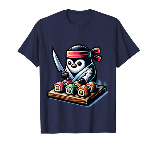Penguin Prepares Sushi T-Shirt