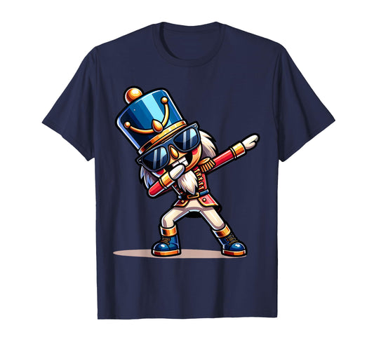 Christmas Nutcracker Dabbing Boys Santa Xmas Funny T-Shirt