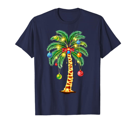 Christmas Palm Tree Hawaiian Xmas T-Shirt