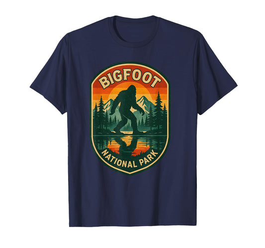 Bigfoot National Park Camping Retro Sasquatch Cryptid Outfit T-Shirt
