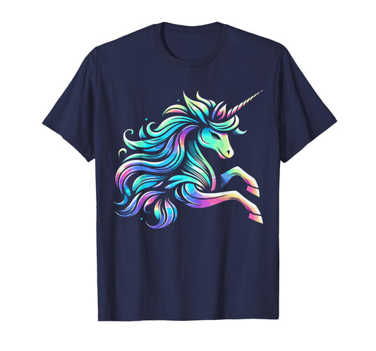 Mythical Unicorn Magical Fantasy Vibrant Colors Enchanted T-Shirt