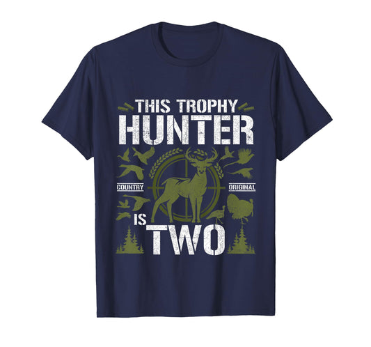2 Year Old Hunting Birthday Party Duck Deer Hunter 2nd Gift T-Shirt