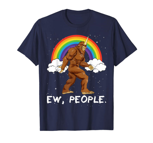 Bigfoot Unicorn Ew People Sasquatch Fantasy T-Shirt