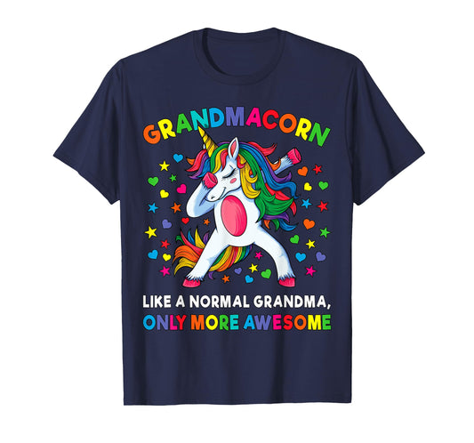 Grandmacorn Like A Grandma Only Awesome Dabbing Unicorn T-Shirt