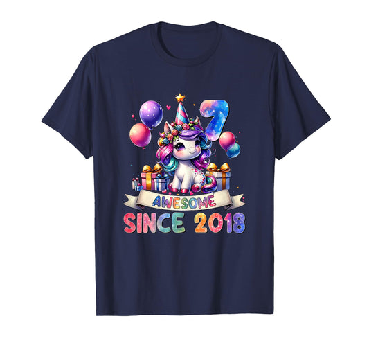 7 Year Old Unicorn Gifts For Girls 7th Birthday Girl Party T-Shirt