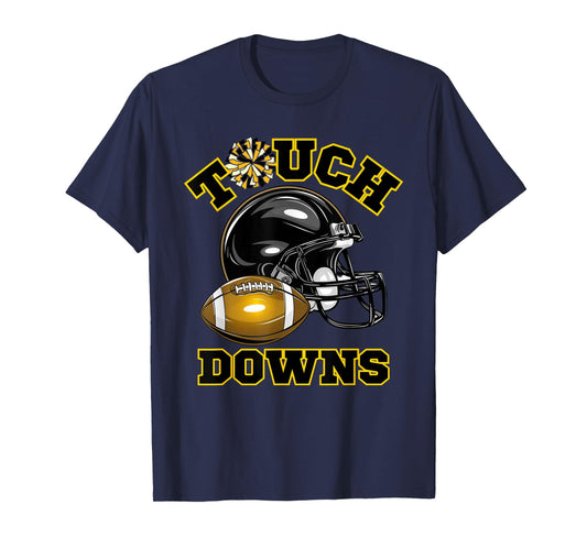 Black Gold Touchdown Day Football Game High School Matching T-Shirt