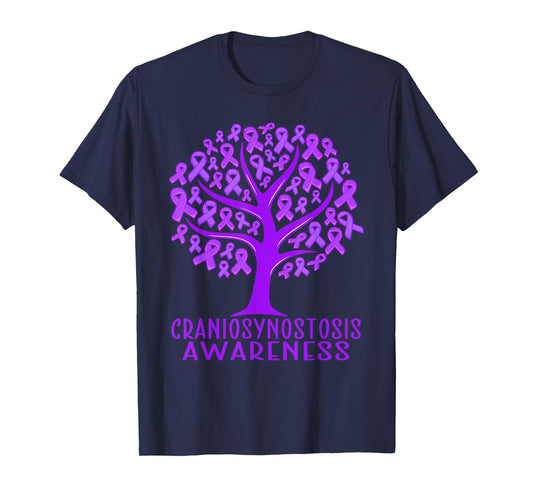 Craniosynostosis Awareness Tree Ribbons, Wear Purple T-Shirt