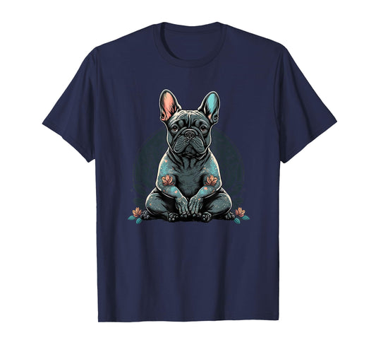 Funny French Bulldog Frenchie Yoga T-Shirt