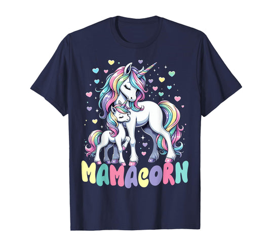 Funny Mamacorn Costume Mothers Day Unicorn Mom Women Mother T-Shirt