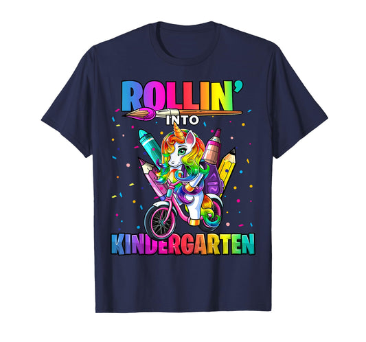 Kindergarten Unicorn Back to School First Day of School Girl T-Shirt