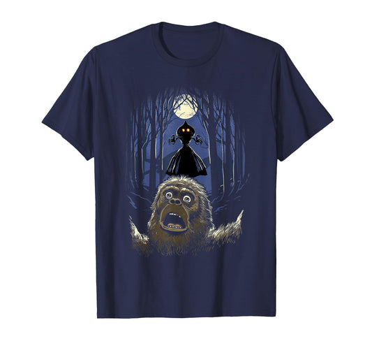 Scared Bigfoot Selfie Bigfoot Flatwoods Monster Cryptid T-Shirt